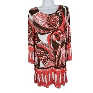 INC INTERNATIONAL CONCEPTS Mod Graphic Print Dress Sz XL Stretch Jersey